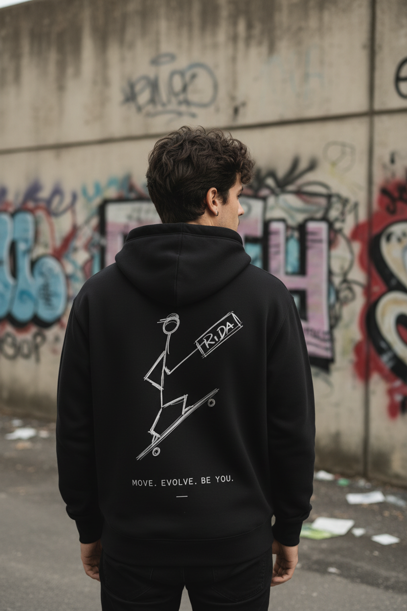RIDA Pearl hoodie Move Evolve Be You skateboard streetwear RIDA MOVE