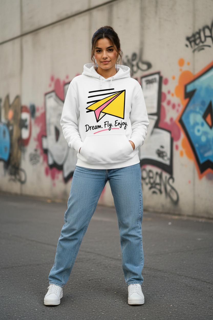 Dream Fly Enjoy hoodie graphic streetwear RIDA MOVE