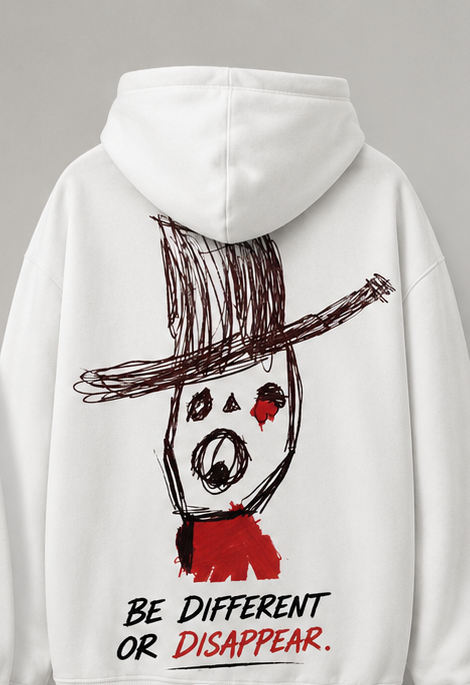 Be Different or Disappear hoodie RIDA Street Division streetwear RIDA MOVE