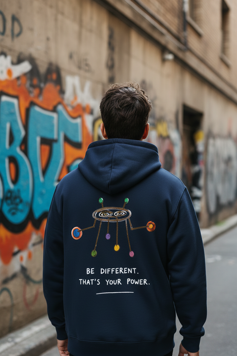 RIDA Move Different Hoodie Navy Blue streetwear RIDA MOVE