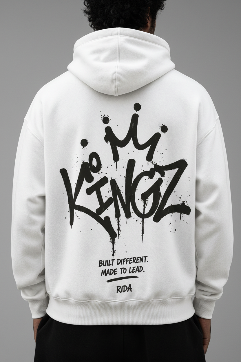 KINGZ Built Different Made to Lead hoodie streetwear RIDA MOVE