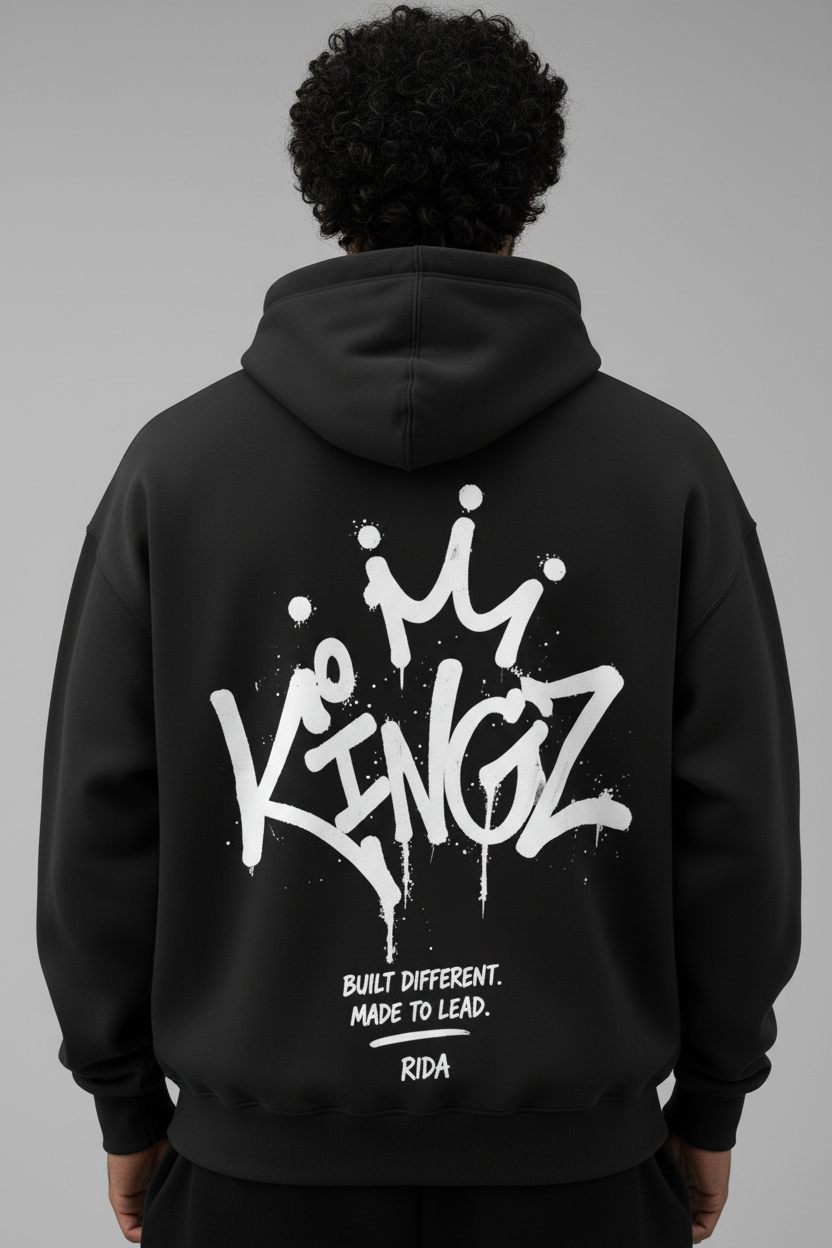 KINGZ Built Different Made to Lead hoodie streetwear RIDA MOVE