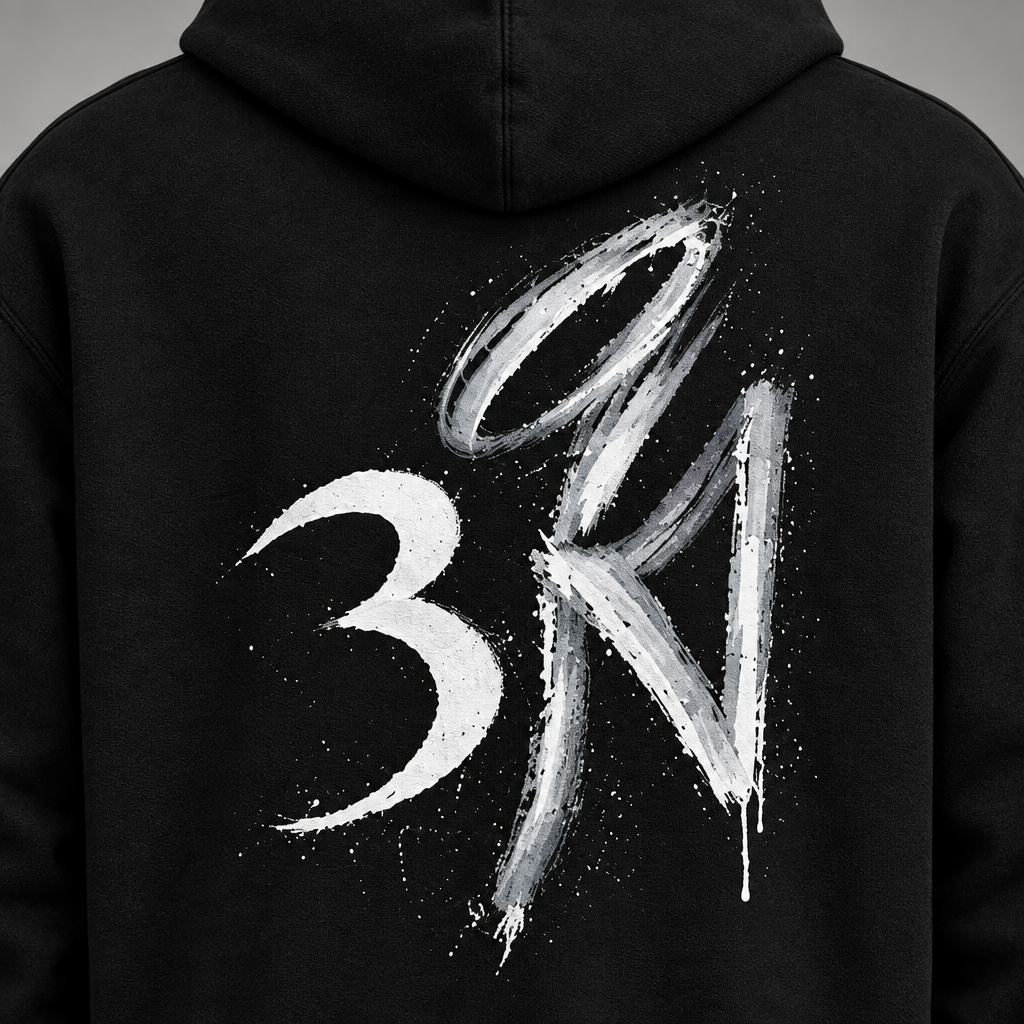 RIDA Brushstroke Hoodie artwork detail.