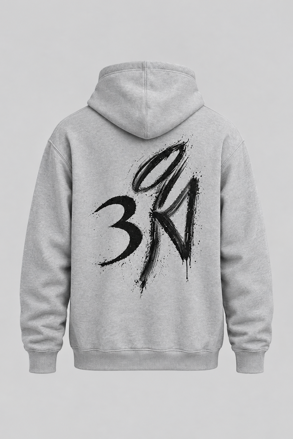 Gray RIDA Brushstroke Hoodie, back.