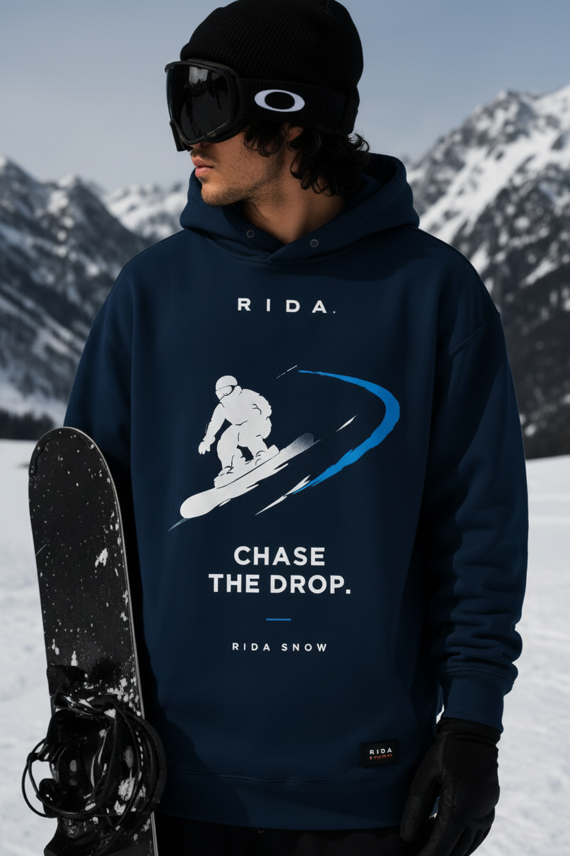 RIDA Snow Chase The Drop hoodie snowboard streetwear RIDA MOVE