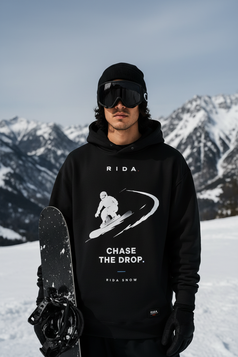 RIDA Snow Chase The Drop hoodie snowboard streetwear RIDA MOVE