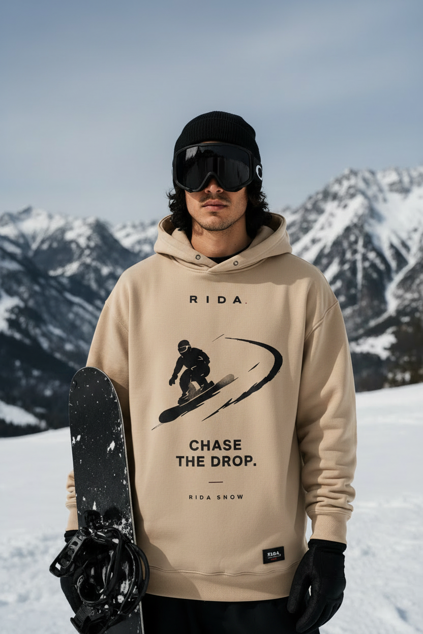 RIDA Snow Chase The Drop hoodie snowboard streetwear RIDA MOVE