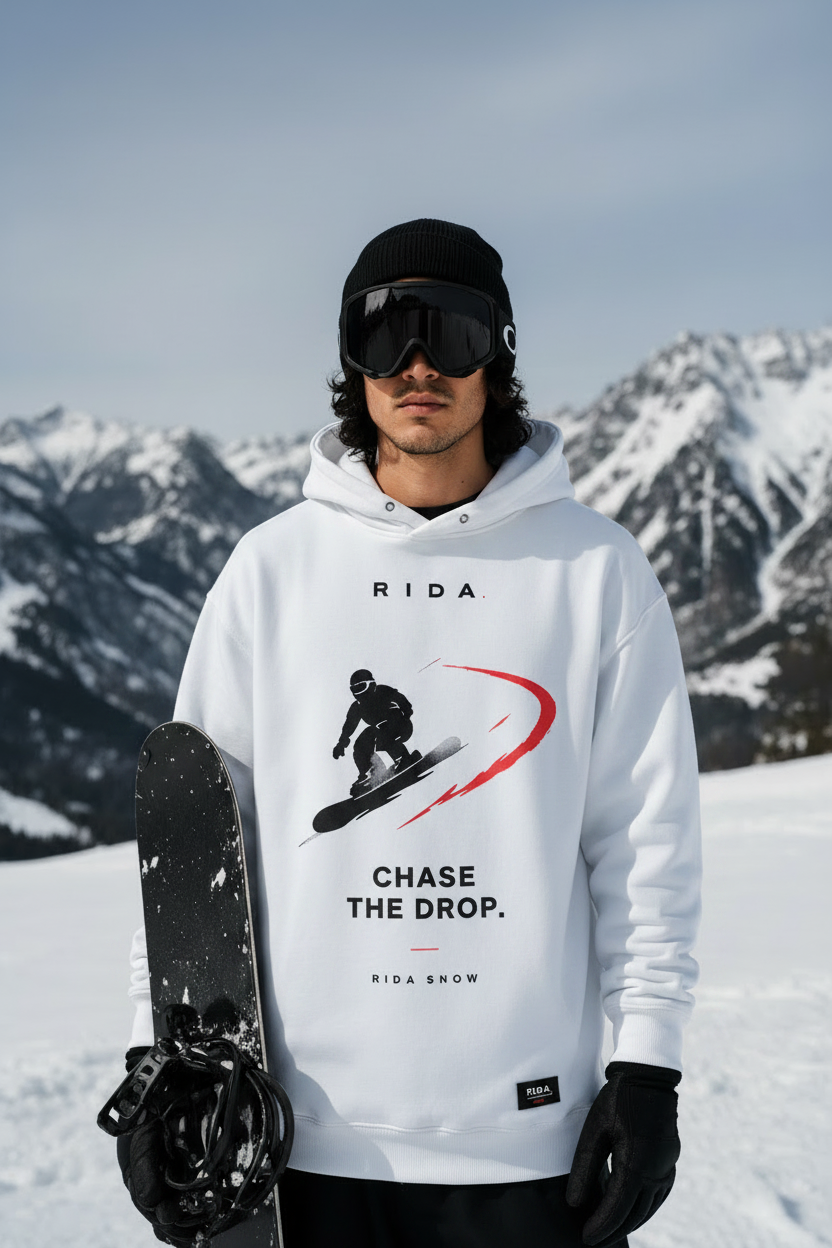 RIDA Snow Chase The Drop hoodie snowboard streetwear RIDA MOVE