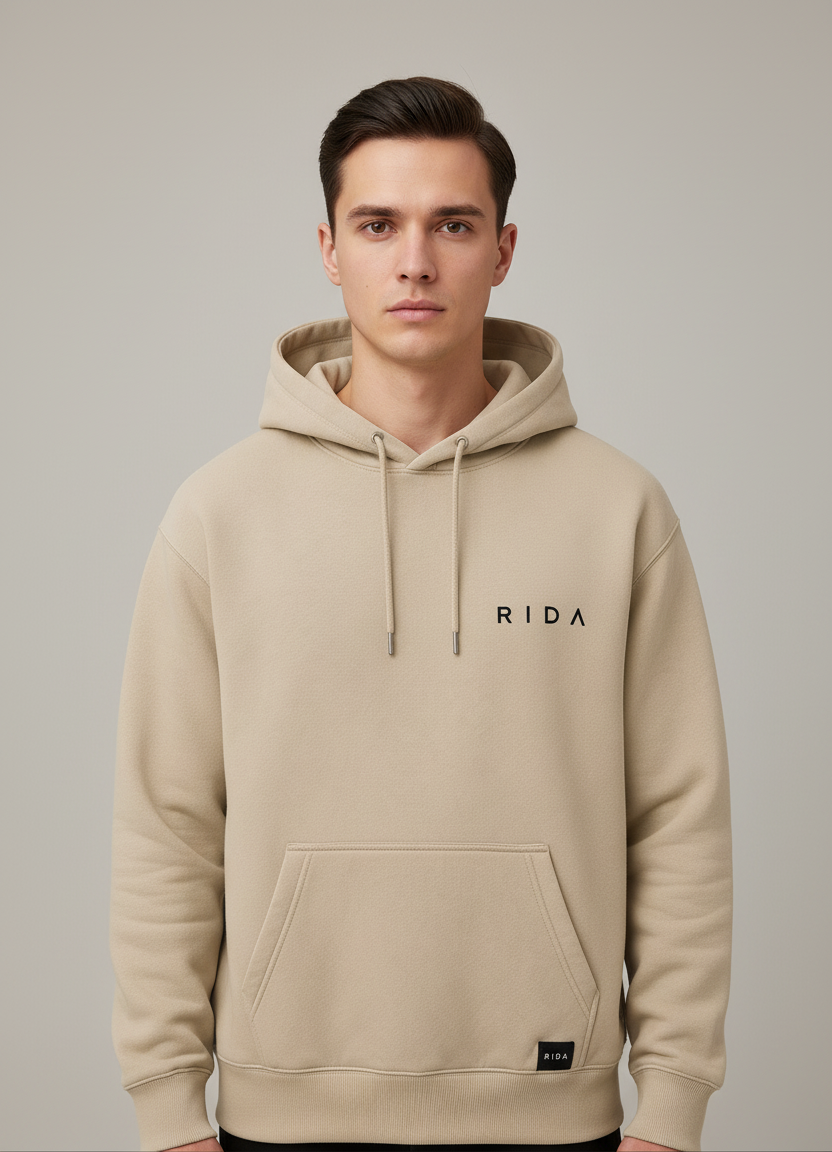 RIDA Time Live Simple Stay Free hoodie Beige streetwear RIDA MOVE